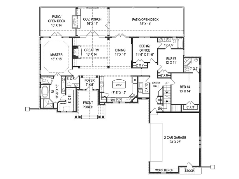 craftsman house plans with mother in law suite