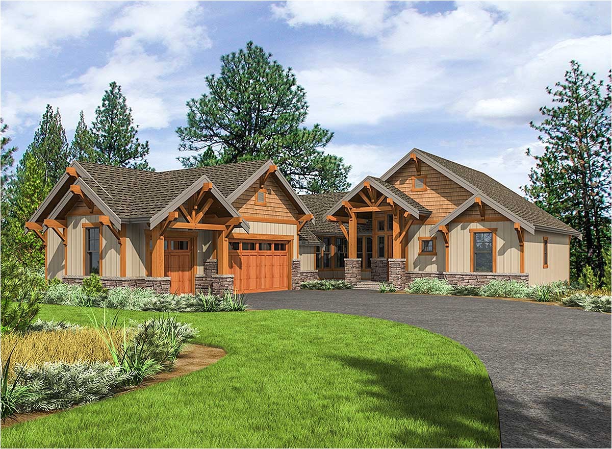 mountain craftsman with one level living 23705jd