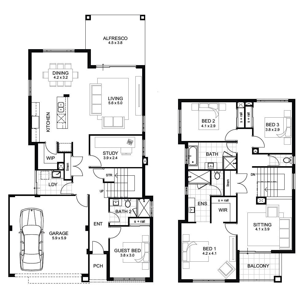 sample floor plans 2 story home unique double storey 4 bedroom house designs perth apg homes