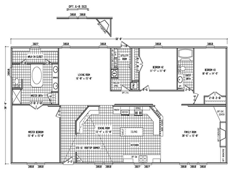 double wide mobile home floor plans the size