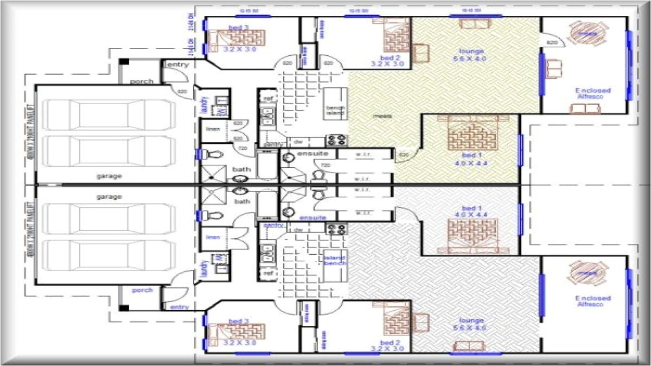 7d8b34528e6817e2 duplex house plans with garage duplex house plans designs