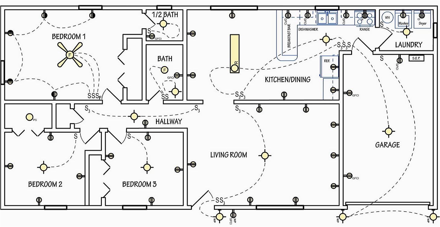 Electrical Plan Wiring Symbols