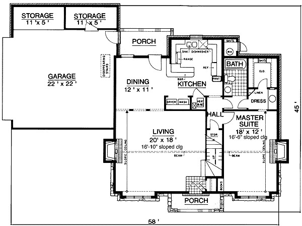 Energy Star House Plans Energy Efficient Tudor Home Plan 55087br 1st Floor