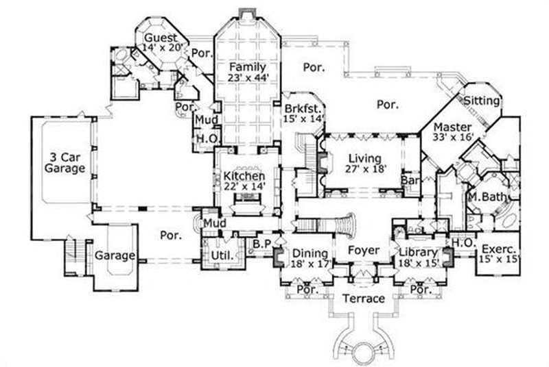 luxury mansion floor plans