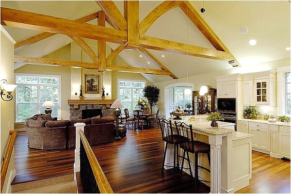 exposed beam ceiling house plans