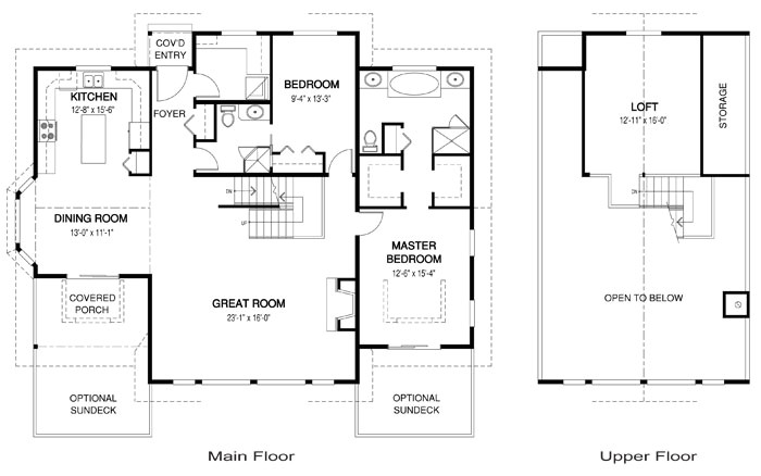 open concept cabin floor plans