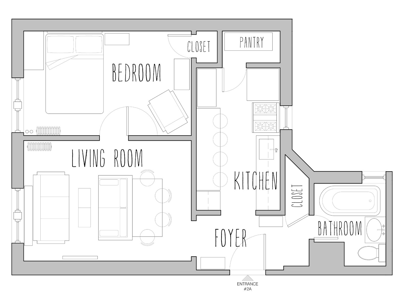 small house floor plans under 500 sq ft