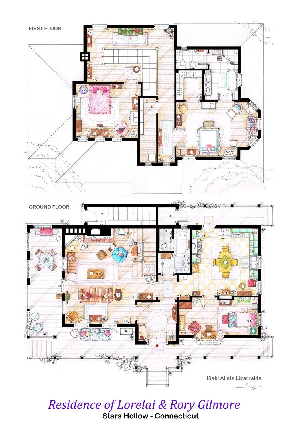 floor plans of homes from famous tv shows