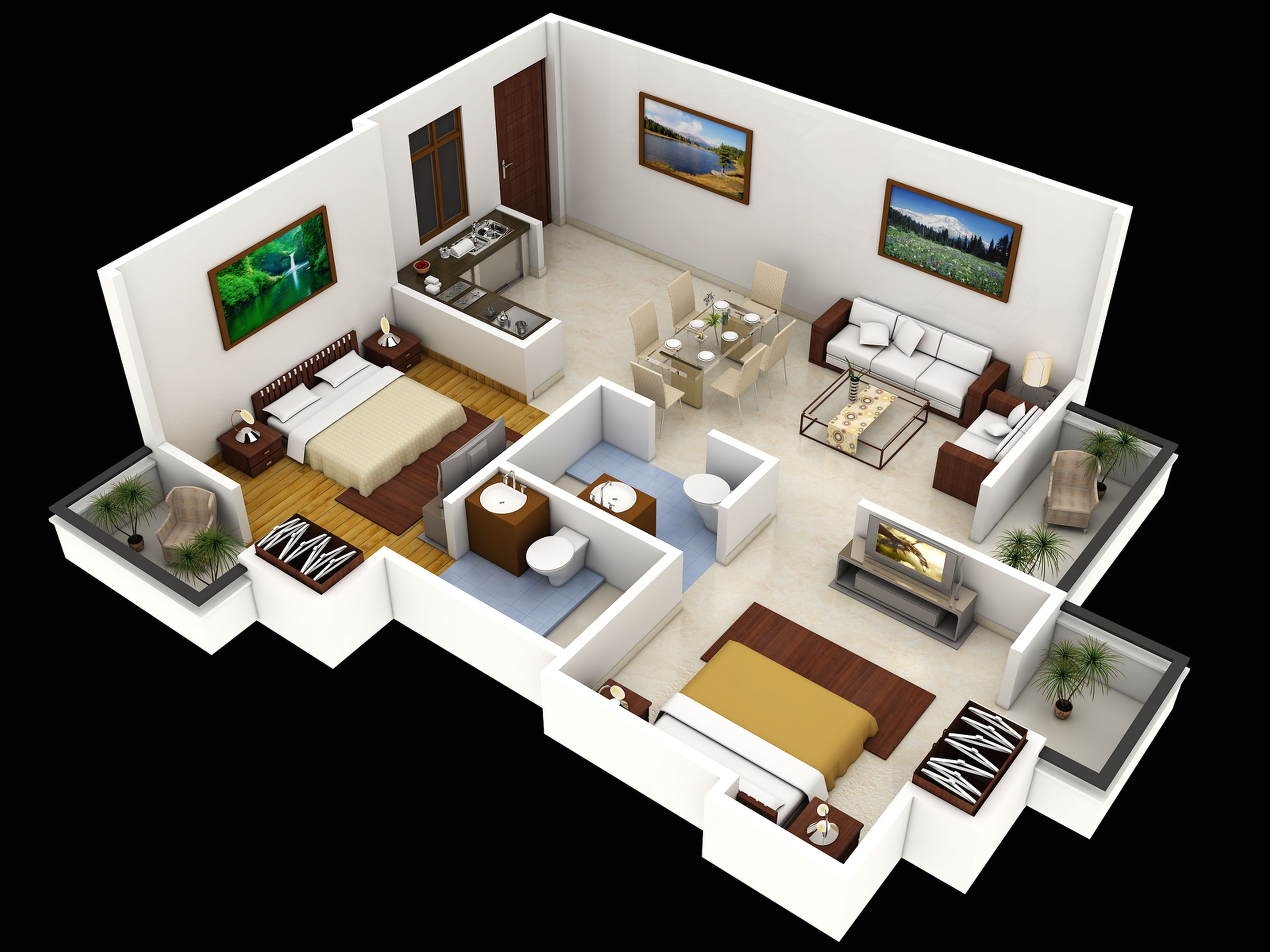 Creative 3D Home Plan