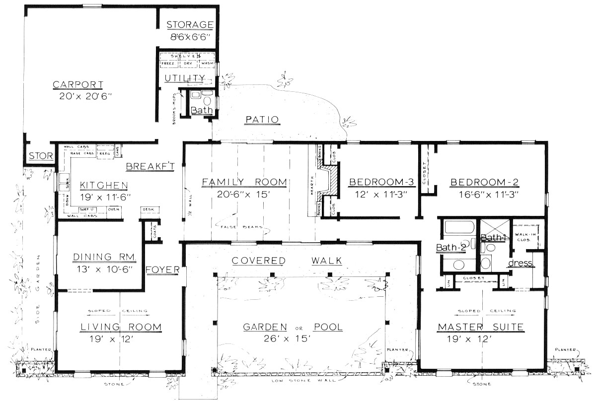 ranch style floor plans free