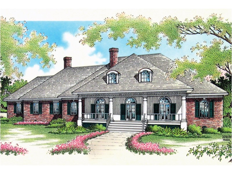 one story house plans with front and back porches
