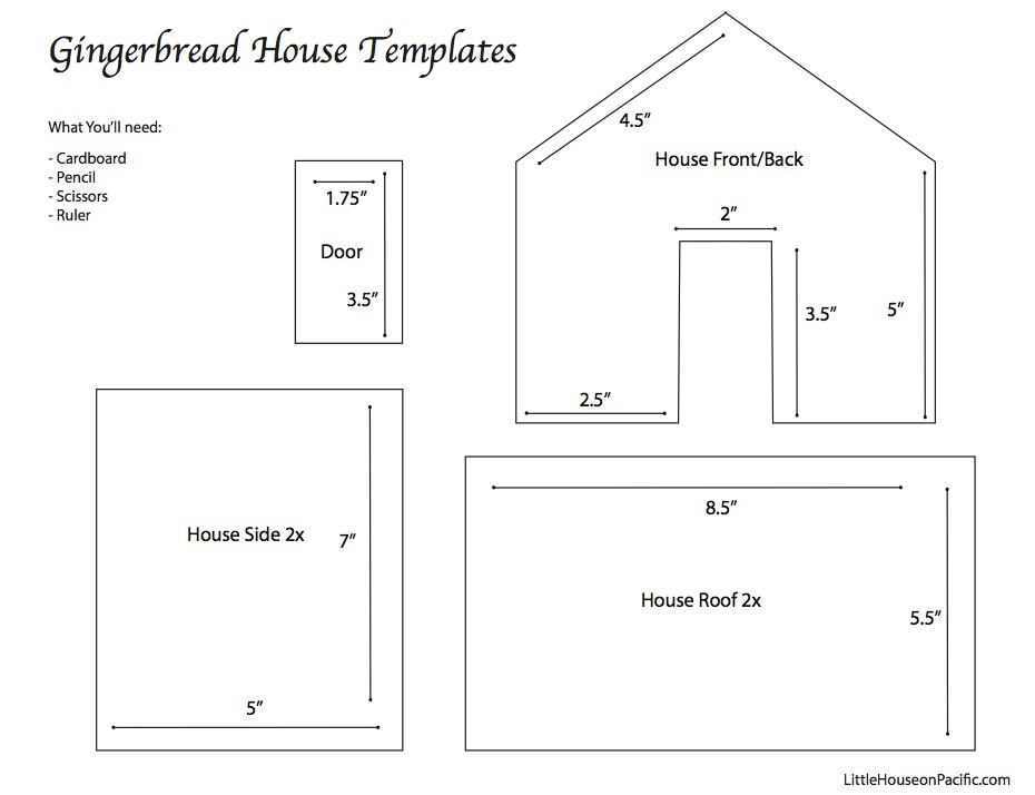 gingerbread house template