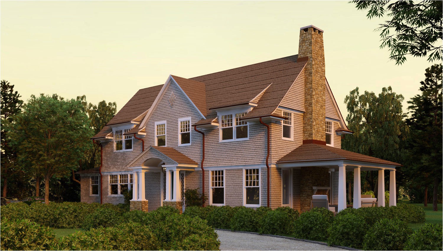 hampton shingle style house plans models