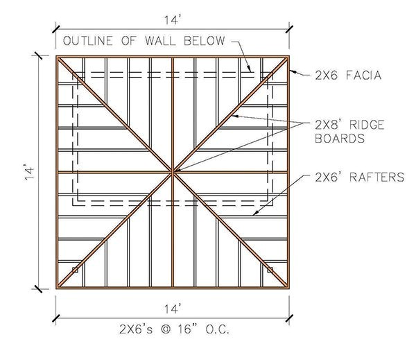 8x12 hip roof shed plans blueprints