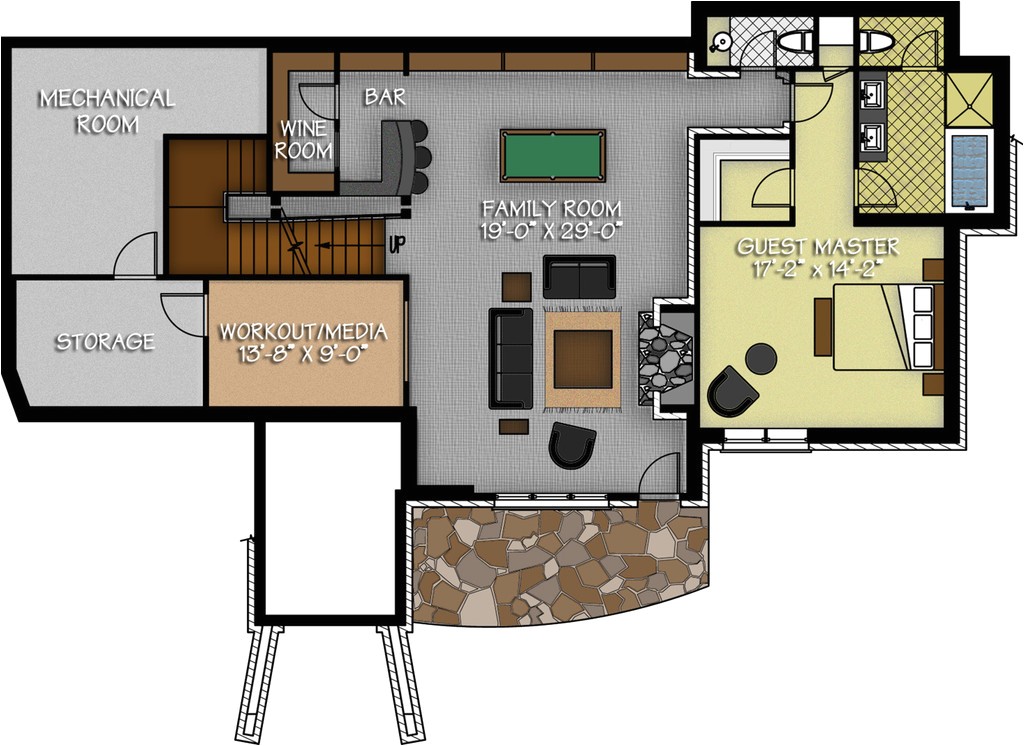 Home Bar Floor Plans