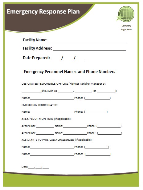 Home Emergency Plan Template Emergency Response Plans for Businesses Buy It now Get