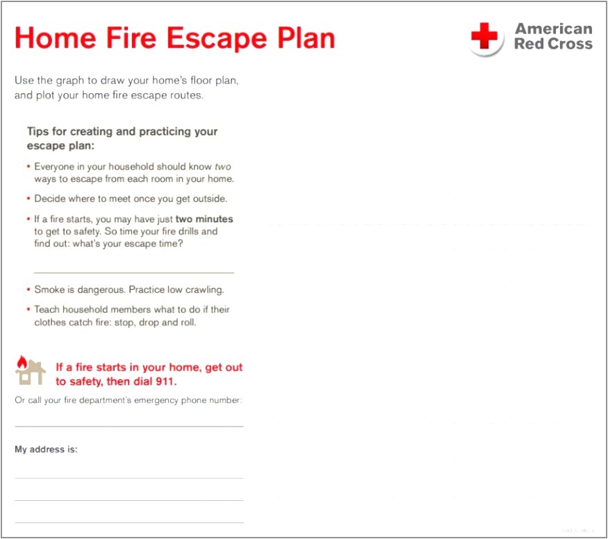 home fire evacuation plan template