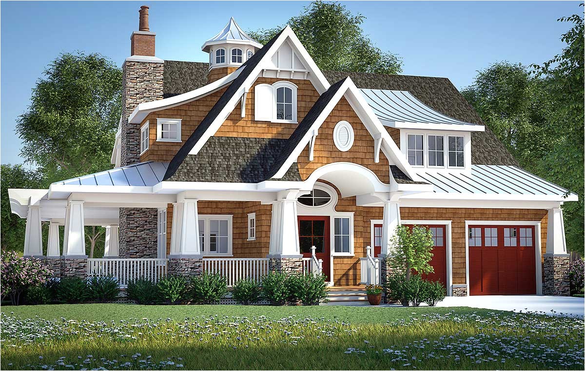 gorgeous shingle style home plan 18270be