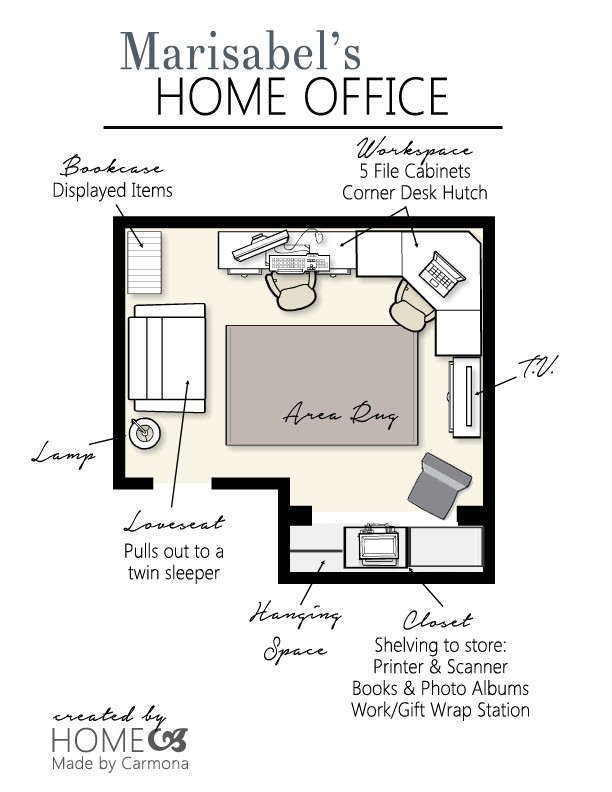 home office floor plan