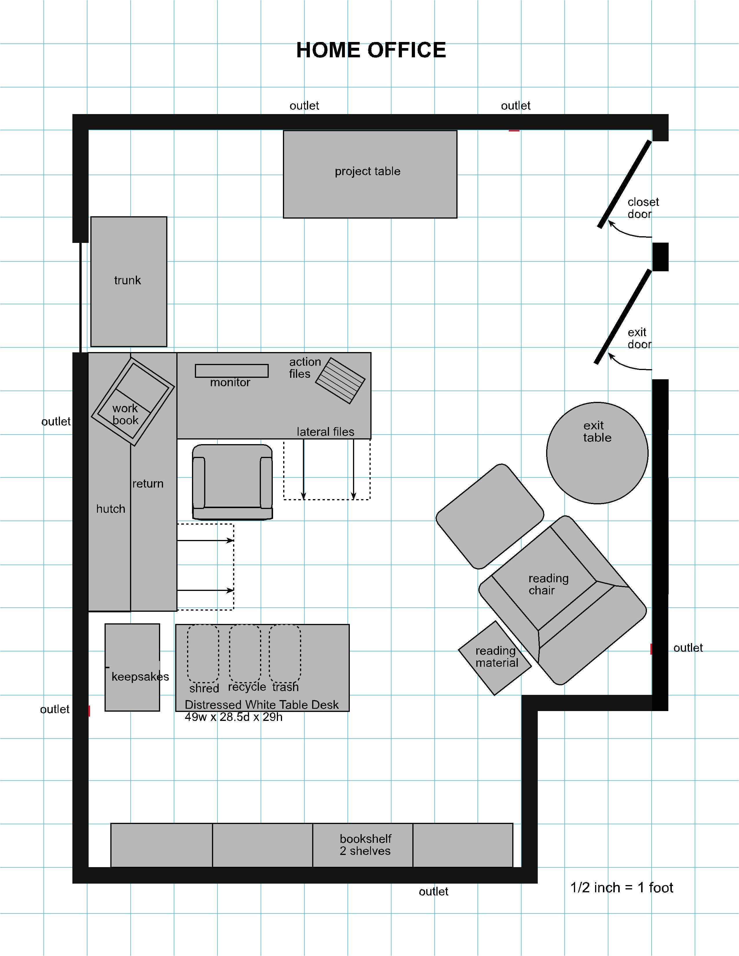 modern home office floor plans for a comfortable home office
