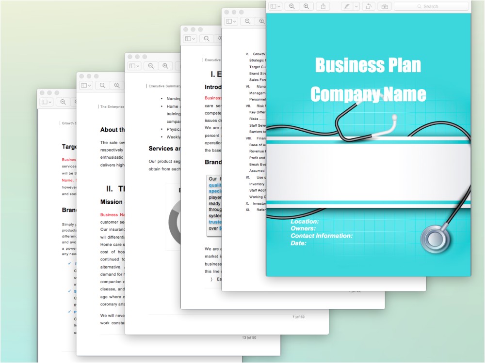 business plan template for home care