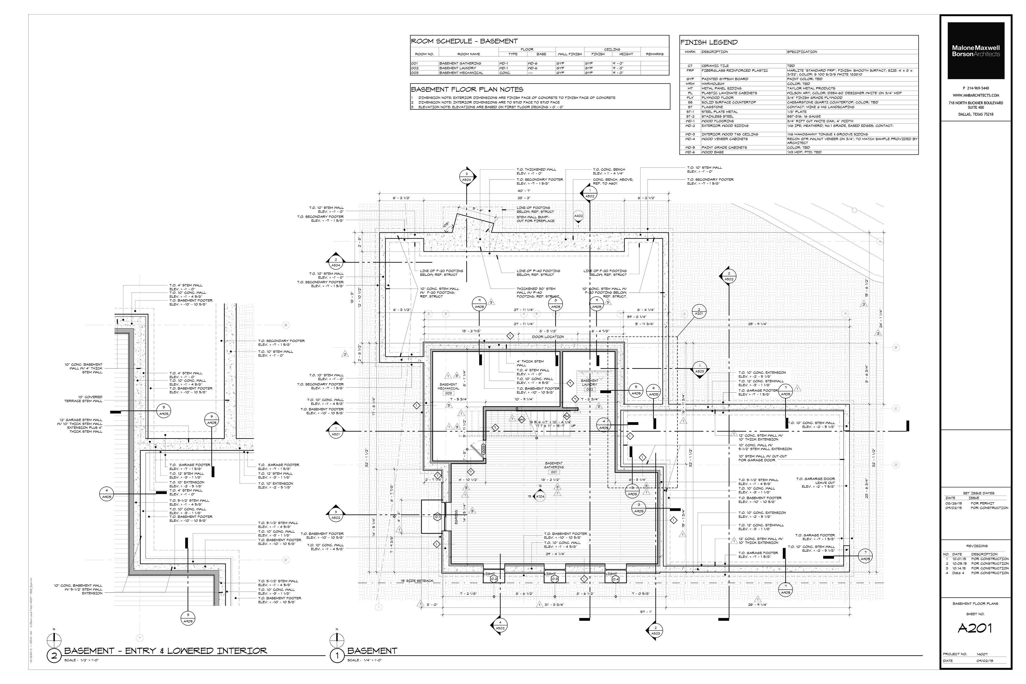 the cabin project technical drawings