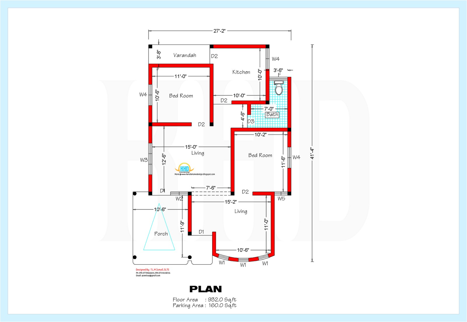 home plan and elevation 1200 sq ft