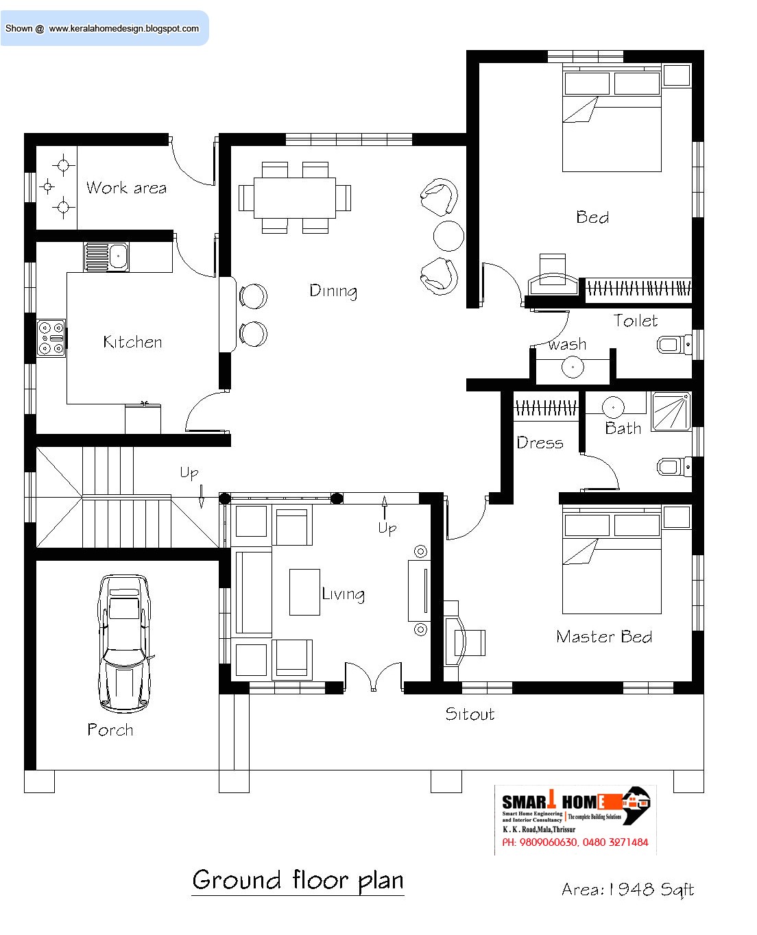 kerala home plan and elevation 2811 sq