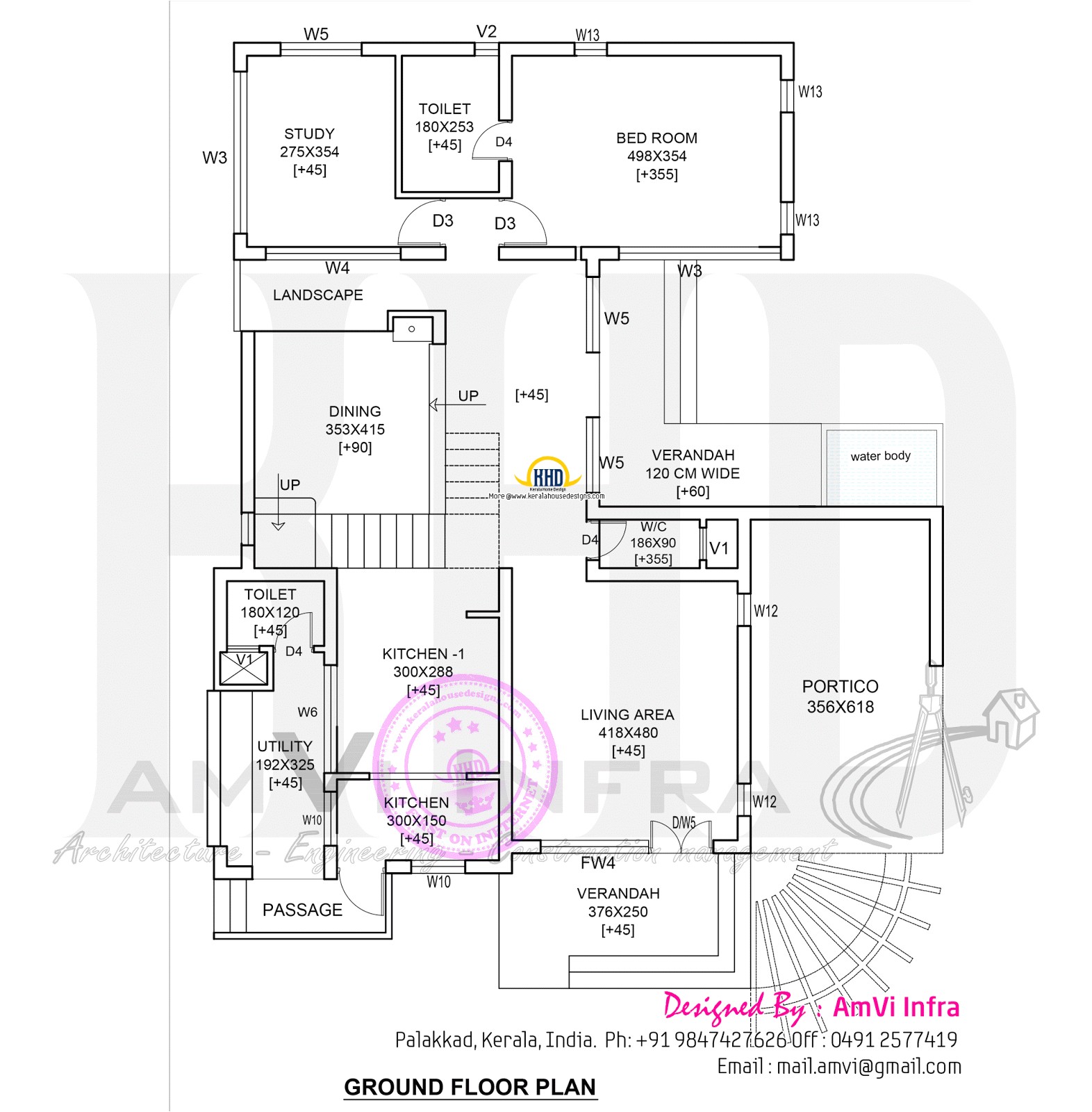 modern 4 bhk house plan in 2800 sqfeet