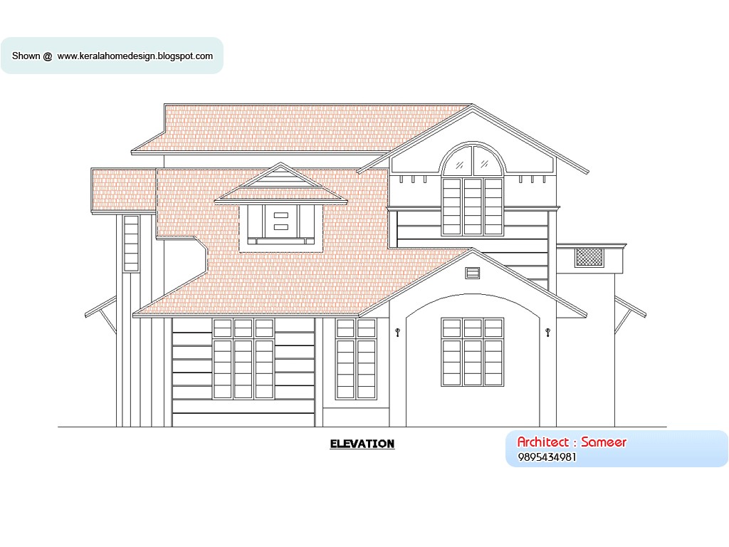 home plan and elevation 2138 sq ft