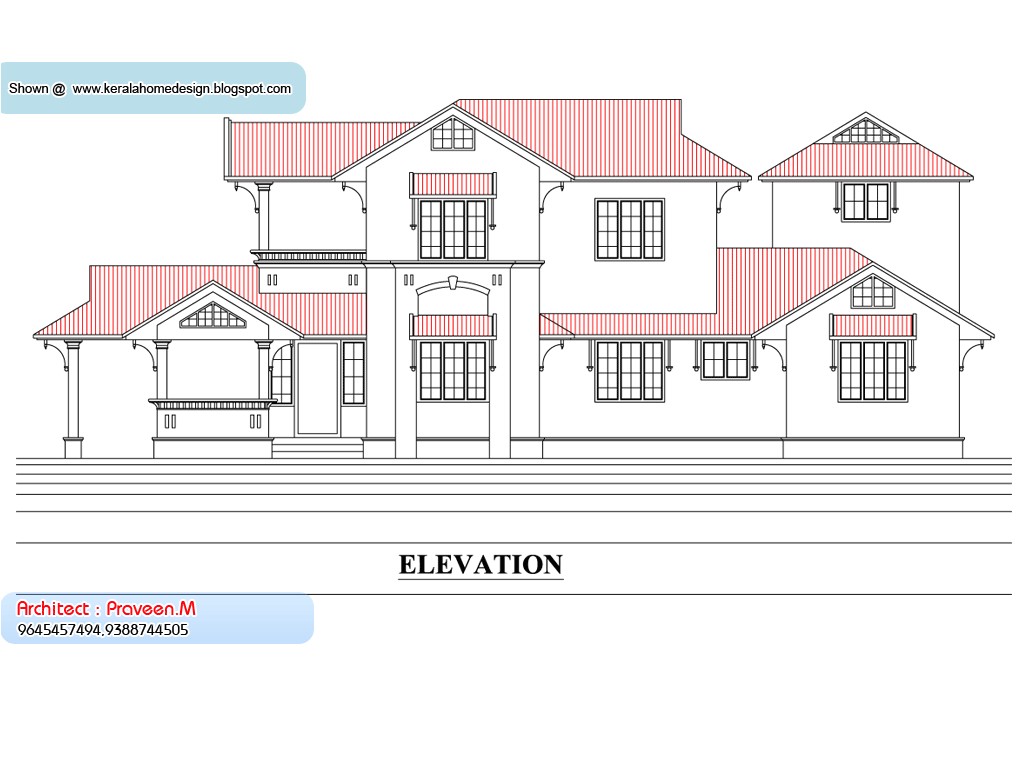 kerala home plan and elevation 2033 sq