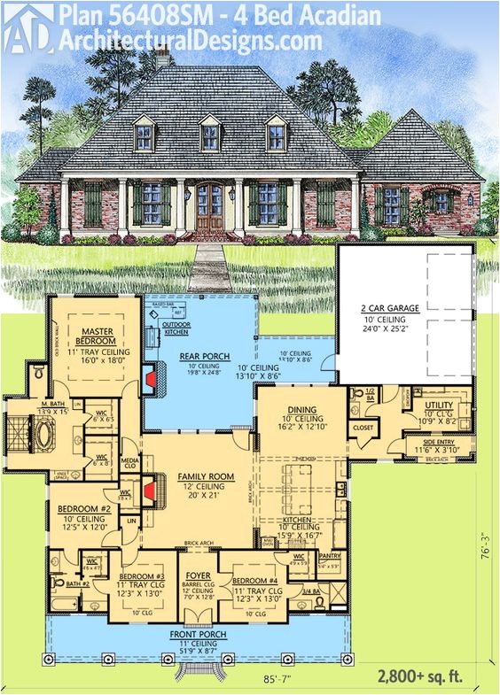 Home Plans For Entertaining Plougonver