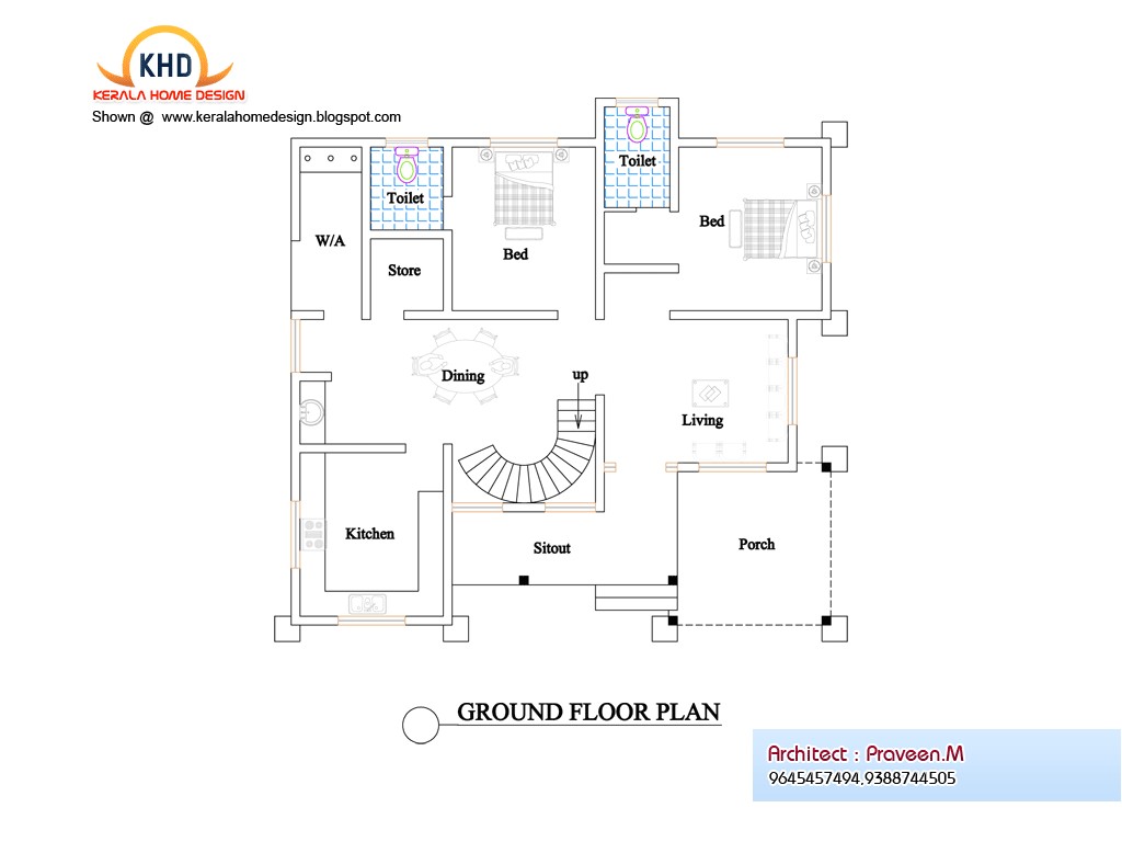 plan elevation kerala home design floor plans 9