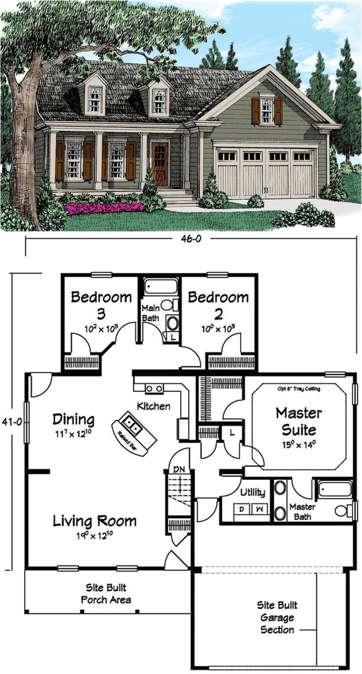 house plans for seniors 4 best retirement ideas on small home layout houses with garage plan picture
