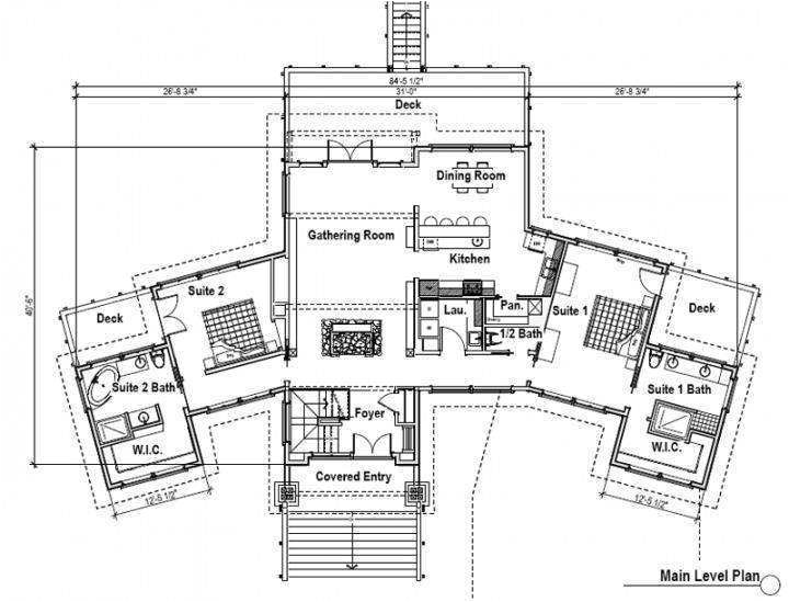 2 bedroom house plans with 2 master suites for house