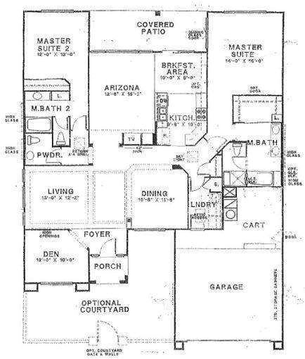 house building plans with two master bedrooms large single story within 2 bedroom house plans with 2 master suites