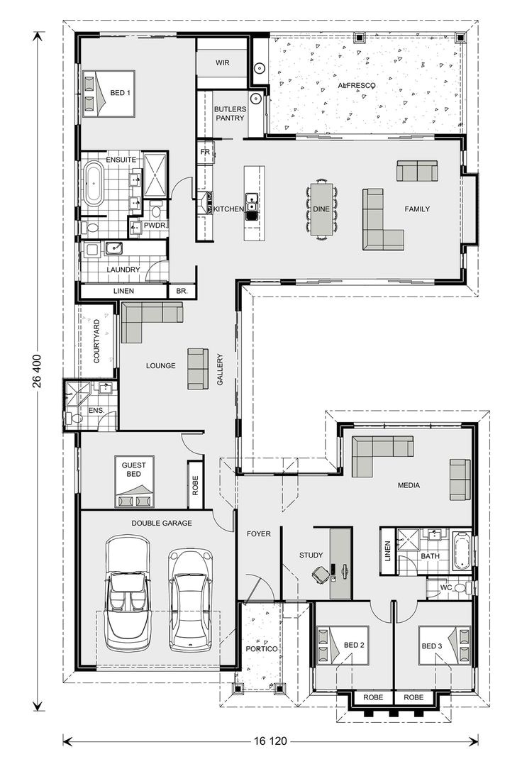 house plans with guest house attached