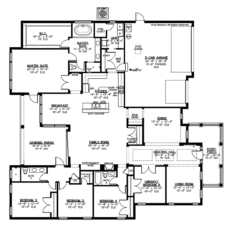 lovely house plans with big kitchens 7 large house floor plans