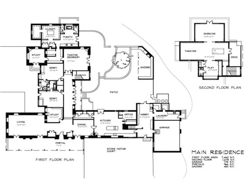guest house floor plans main residence