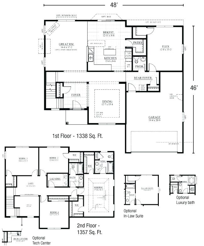 house plan with first floor master bedroom