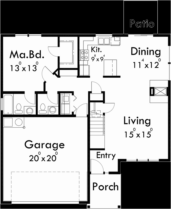 main floor master bedroom house plans