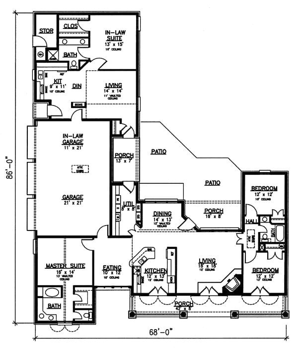 ranch house plans with inlaw apartment best of house plans with mother in law apartment