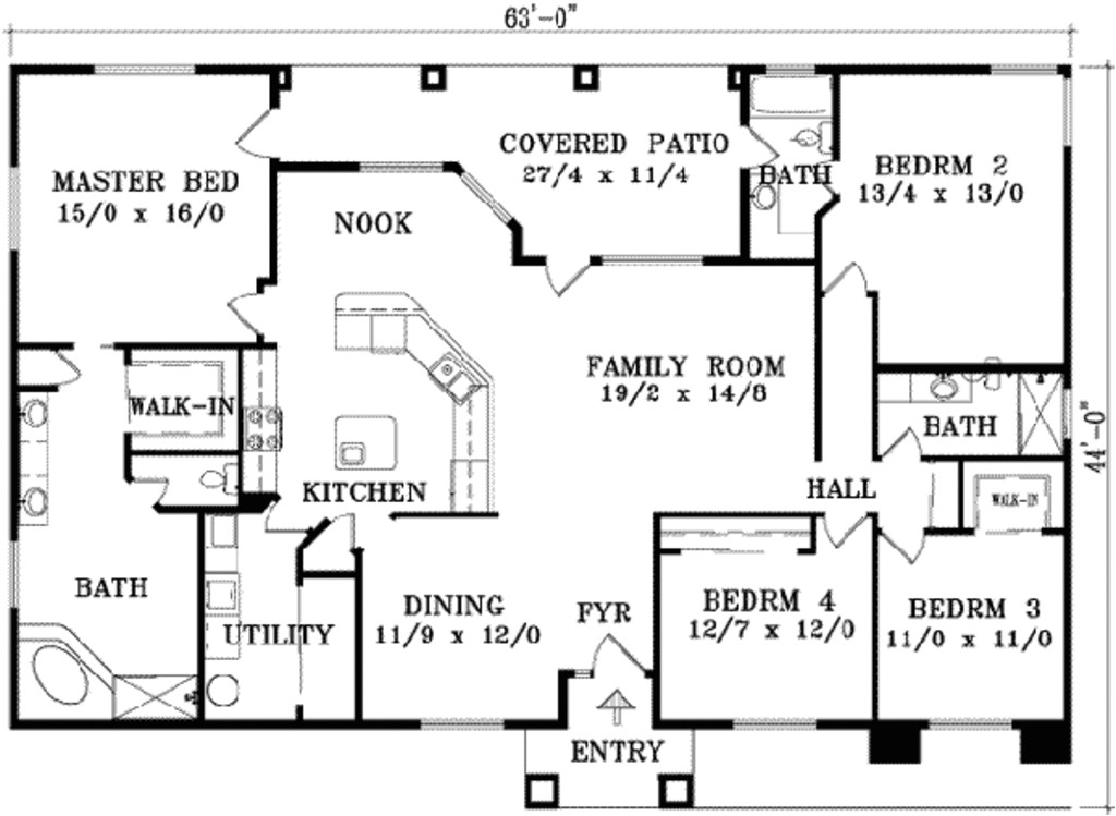 2129 square feet 4 bedrooms 3 bathroom southwest contemporary plans 0 garage 16794