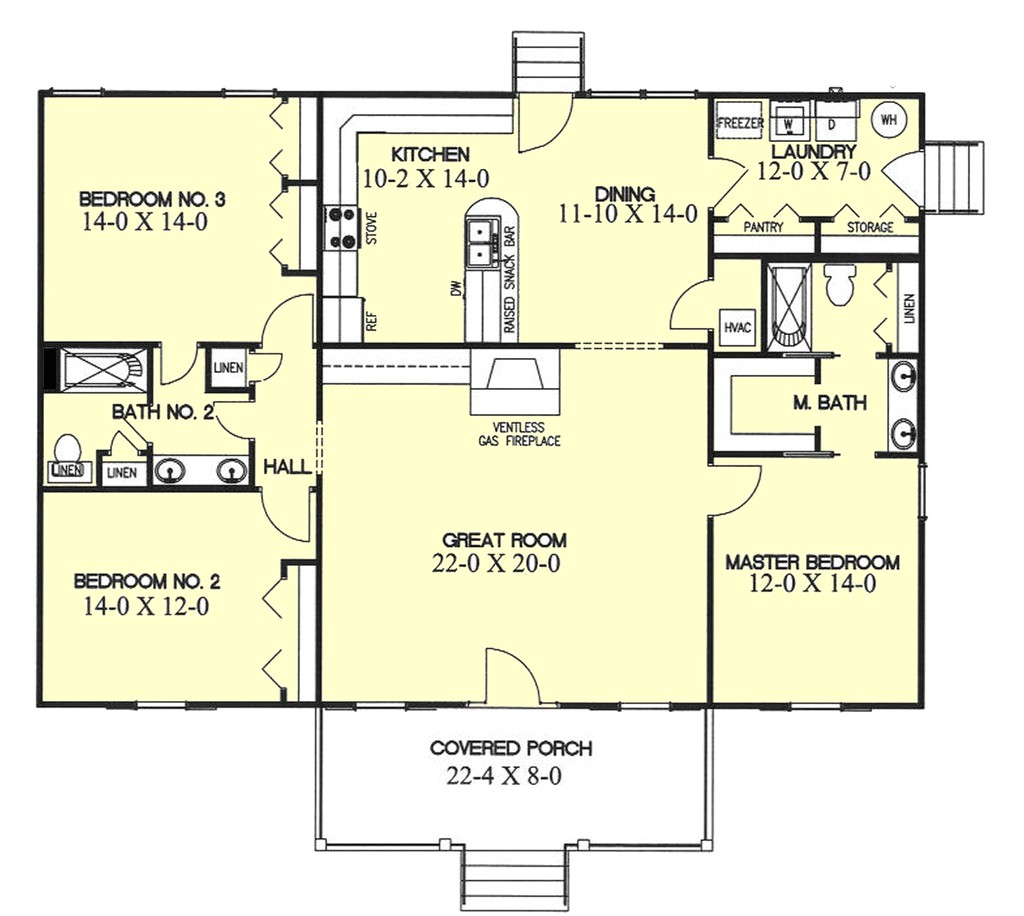 1700 square feet 3 bedrooms 2 bathroom southern house plans 0 garage 4617