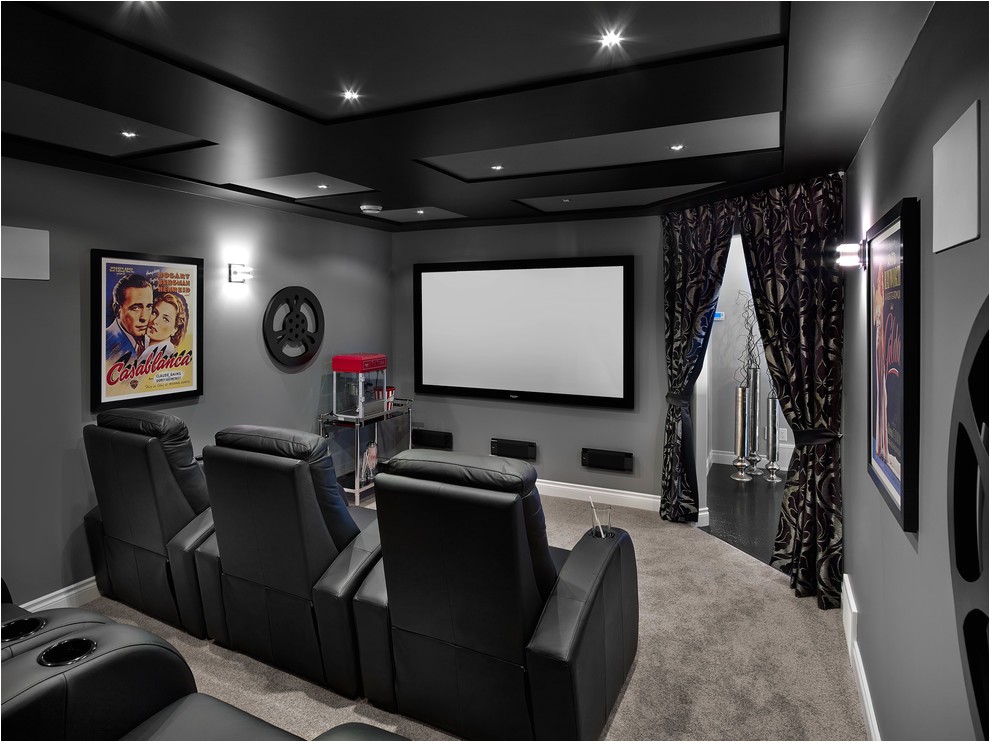 7609 movie theater room decor home theater transitional with theatre room coffered ceiling theatre room