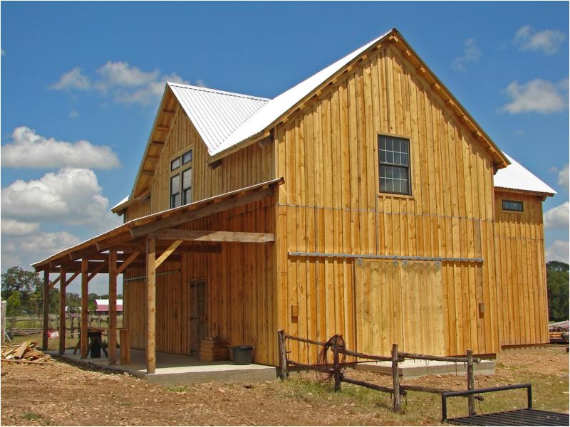 combination barn home with open porch 12
