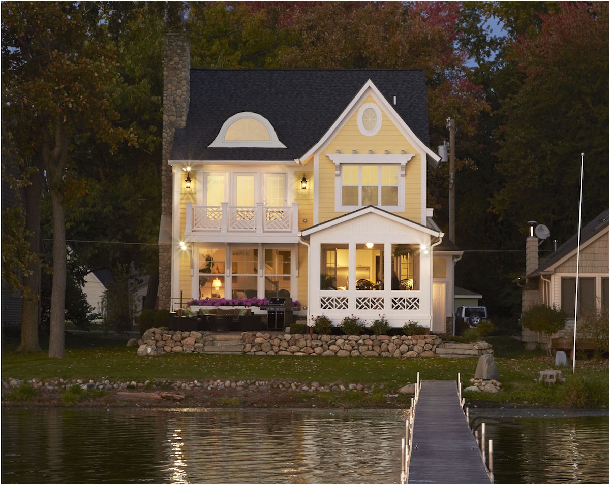 narrow lakefront home plans