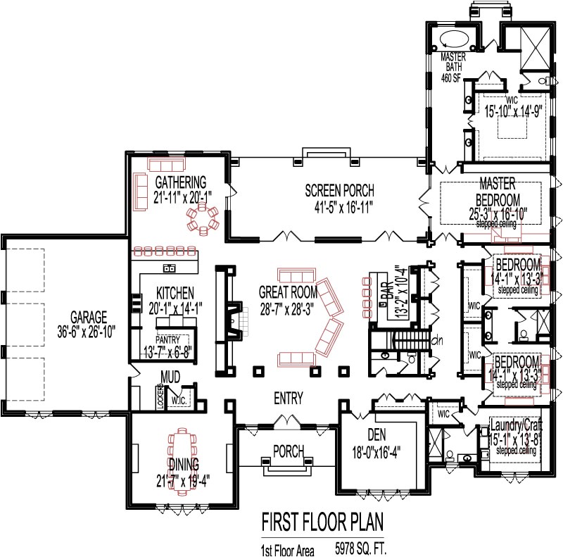 6000 Sq Ft Ranch House Plans