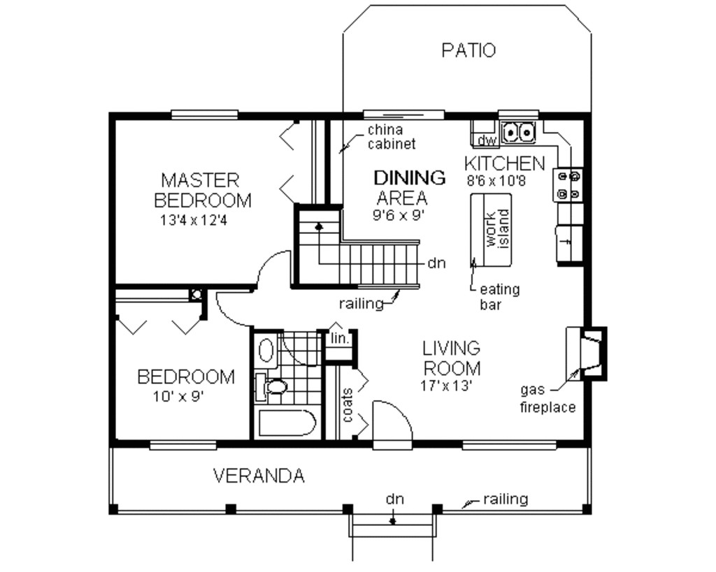 900 square feet 2 bedrooms 1 bathroom farm house plans 0 garage 986