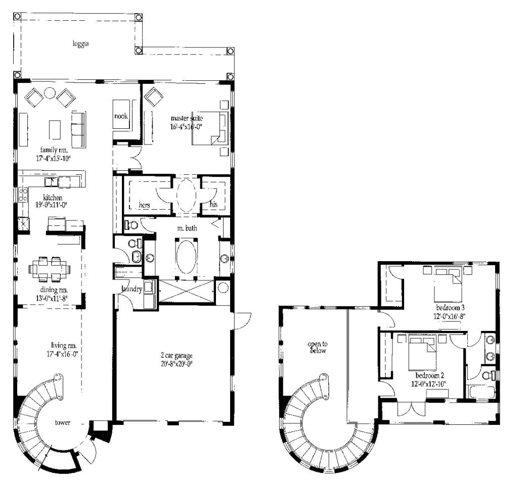 house plans with 3 master suites